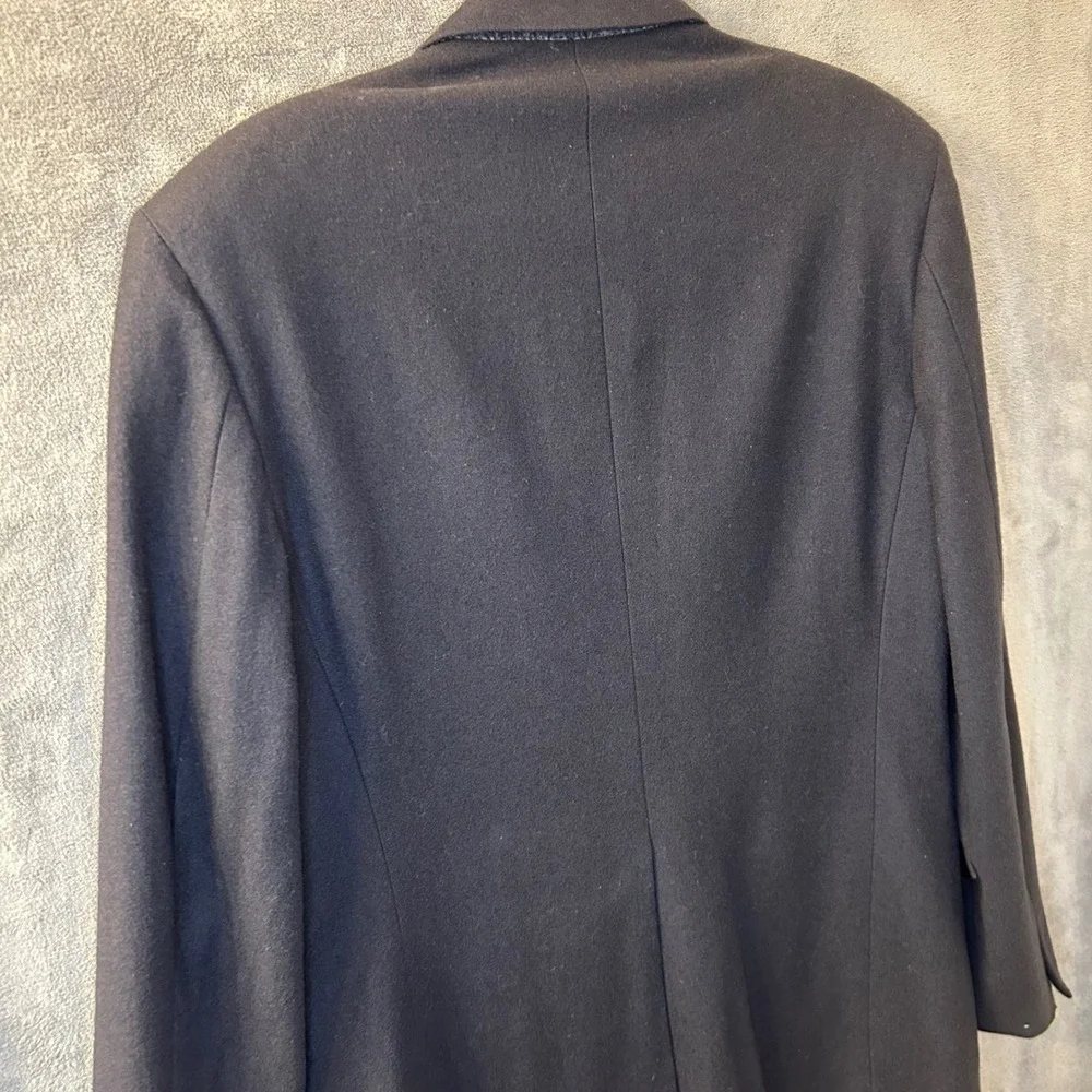 VTG Polo Ralph Lauren Wool Blazer Mens 42 Navy Virgin Wool Sport Coat University